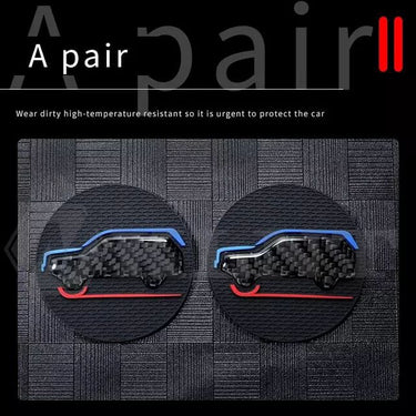 Posavasos car fibra/sili 2pcs